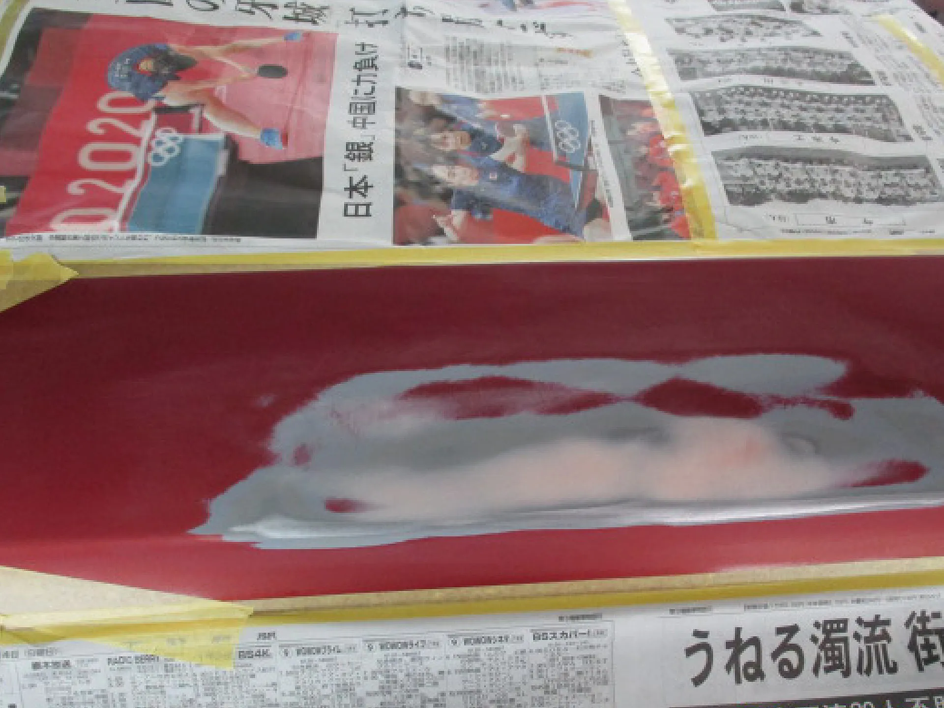 ボンネット・ルーフ クリア剥げ修理 三菱 ランサーエボリューション