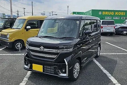 福岡県田川郡　アルパイン製 ドラレコ搭載デジタルミラー取付　アウターカメラ　スズキ スペーシアカスタム｜パーツ取付