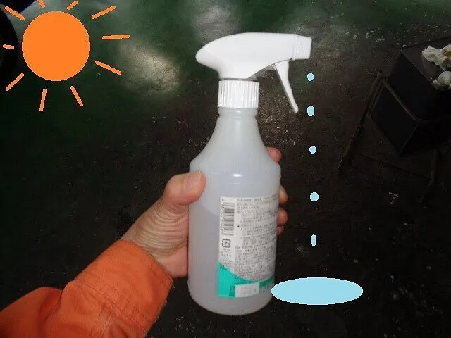 除菌スプレーの液漏れ対策　