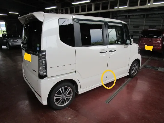 ★N-BOXドアに膨らみが・・サビ発生！緊急対応せよ　佐賀県・小城市・協和自動車