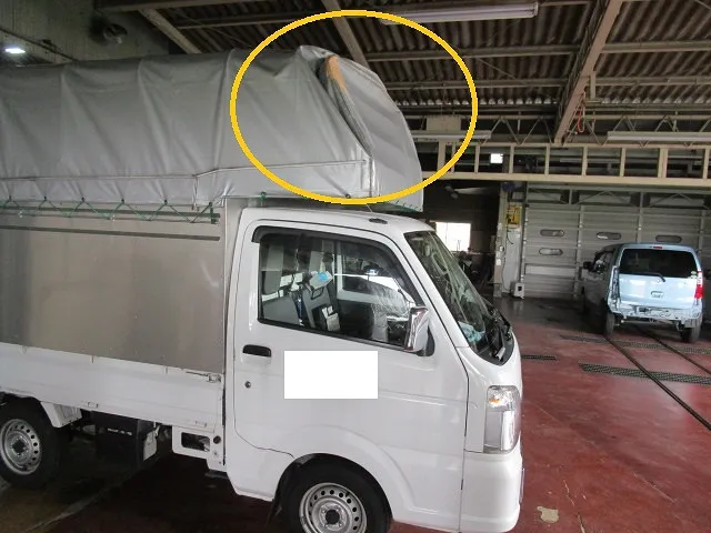 ★スズキキャリートラック　幌水漏れ　骨格修理　佐賀県・小城市・協和自動車