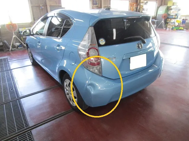 ★アクア　へこんだバンパー20分でピカピカに！佐賀県・小城市・協和自動車
