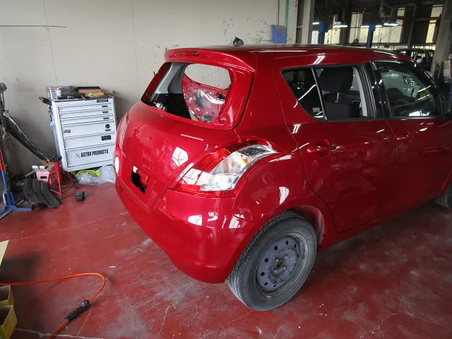 ★スズキスイフト　サンドイッチ事故　修理代80万円越え③・佐賀県・小城市・協和自動車