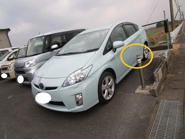 ★３０プリウス　側面板金修理　部品交換は無しで　佐賀県小城市協和自動車