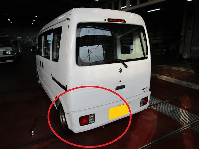 ★エブリィバン　リアバンパー交換　配線修理　佐賀県・小城市・協和自動車
