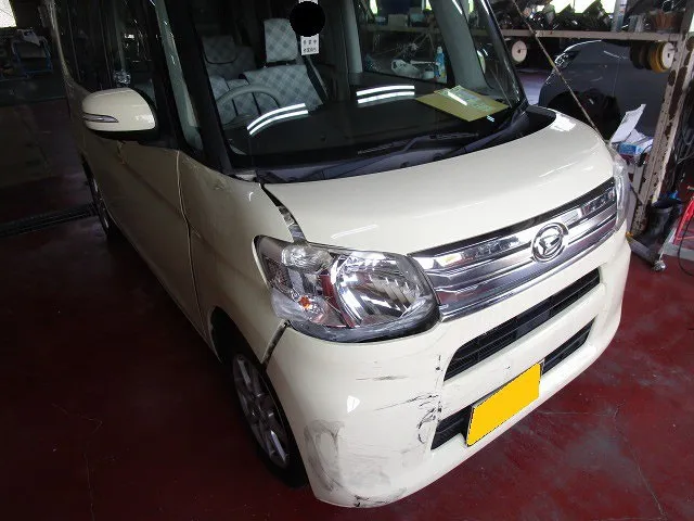 ★チョロＱ？タント板金塗装事例　フロントの事故　佐賀県・小城市・協和自動車