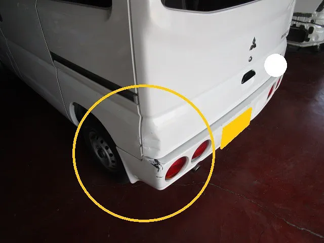 #ミニキャブバン　激安で板金塗装！叩き出しますよ　佐賀県・小城市・協和自動車