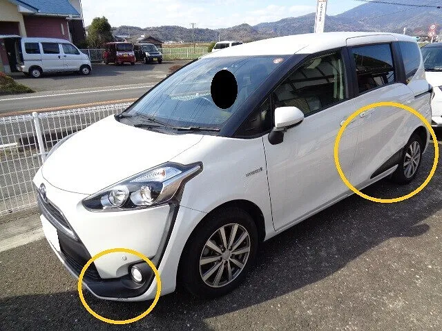 ＃１７０系シエンタ　凹みや傷を格安修理しました