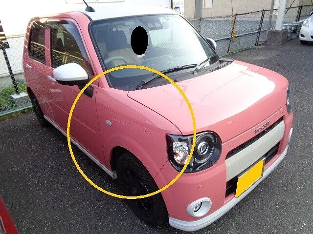 #ダイハツ　ミラトコット　樹脂フェンダーも修理可能ですよ