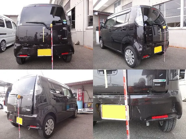 ★スズキ MRワゴン　バックドア　リアパネル　リアフロア　板金塗装　修理実例　佐賀県　小城市