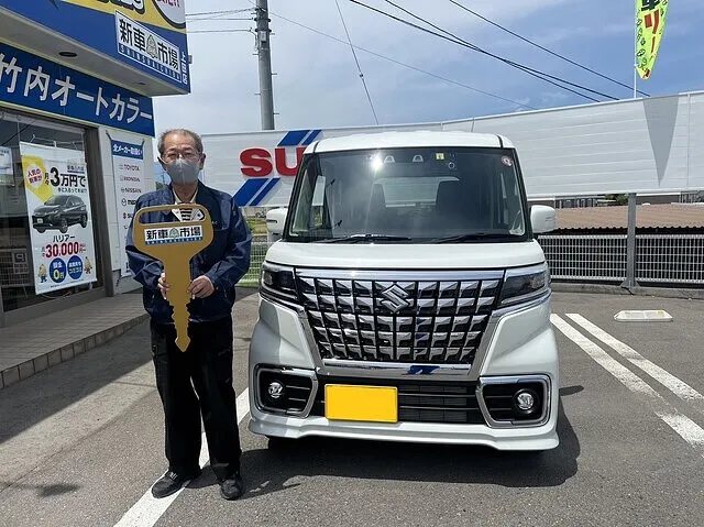 上田市のO様に新車のSUZUKI・スペーシアを納車いたしました！