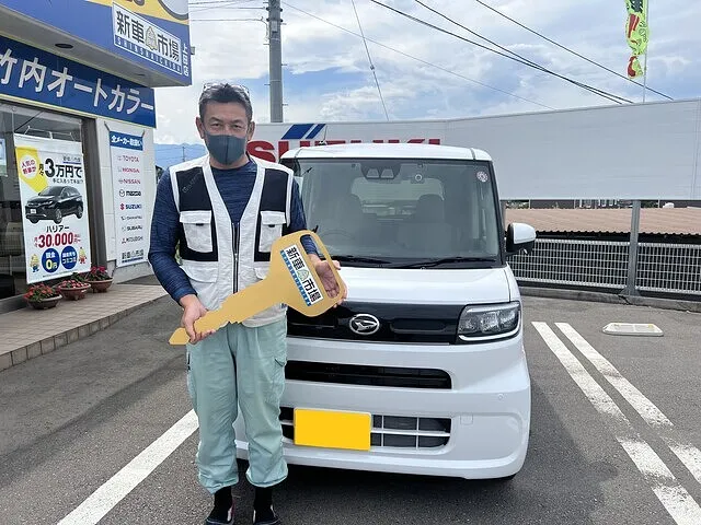 上田市のI様に新車のDAIHATSU・タントを納車いたしました！