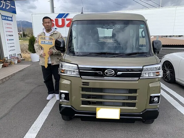 青木村のM様に新車のダイハツ・ハイゼットデッキバンを納車いたしました！