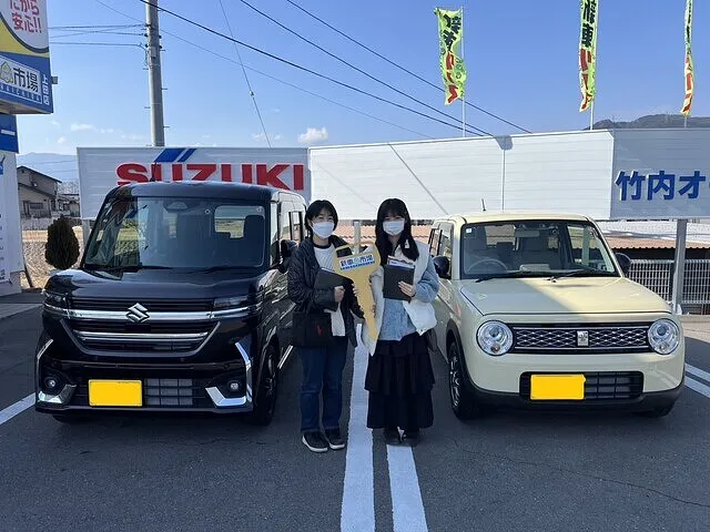 上田市のD様に新車のスペーシアとラパンを納車いたしました！