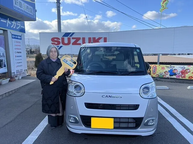 上田市のN様に新車のダイハツ・キャンバスを納車いたしました！