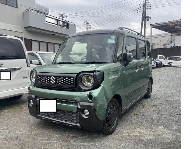 日立市　板金塗装　スズキスページア　左フロントバンパー　左フロントフェンダー