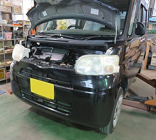 呉市　エンジン（リビルト品）交換　ダイハツ タント L375S