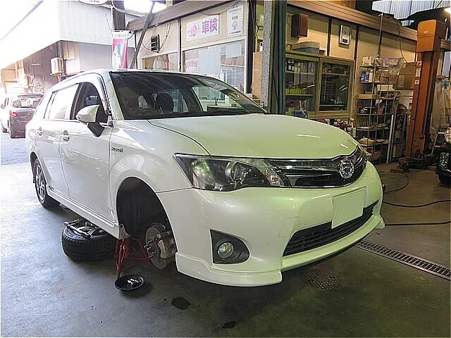 呉市　フロント・ハブベアリング交換　トヨタ　カローラフィールダー
