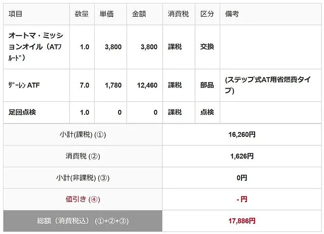 呉市　トルコンオイル交換　トヨタ　マークX　第一自動車