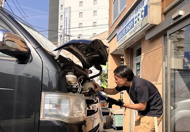 【車検事例５】トヨタハイエース　車検｜新宿区若葉　車検・整備