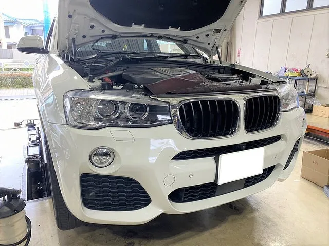 BMW X3 ブレーキパッド持込交換整備 LDA-WY20