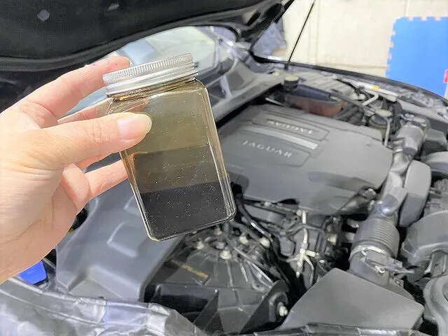 ジャガーXJ ATF交換 トルコン太郎圧送交換で不調解消