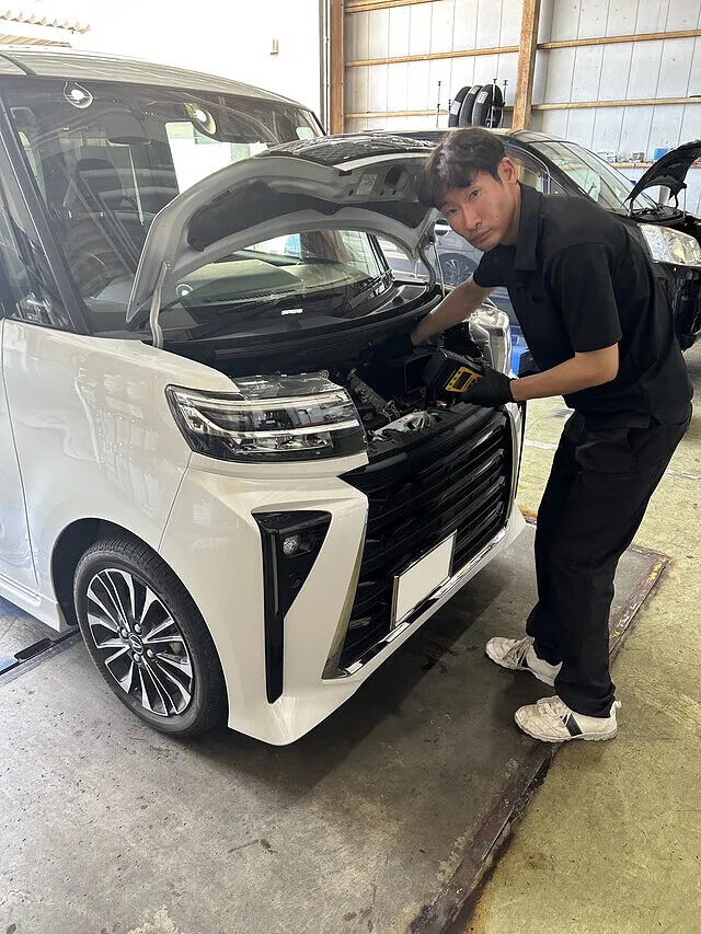 静岡市清水区　ダイハツ タント　定期点検　エンジンオイル交換・オイルエレメント交換│車検・整備