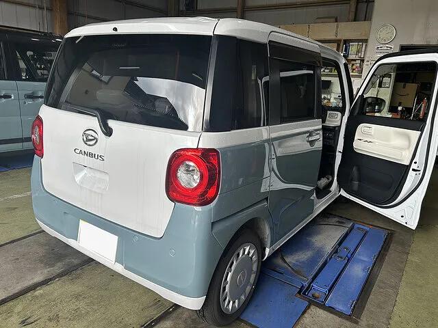 静岡市清水区　法定12ヵ月点検　ダイハツ ムーヴキャンバス　エンジンオイル交換｜定期点検