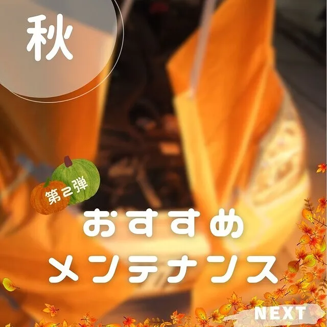 秋のおすすめメンテナンス～第2弾～