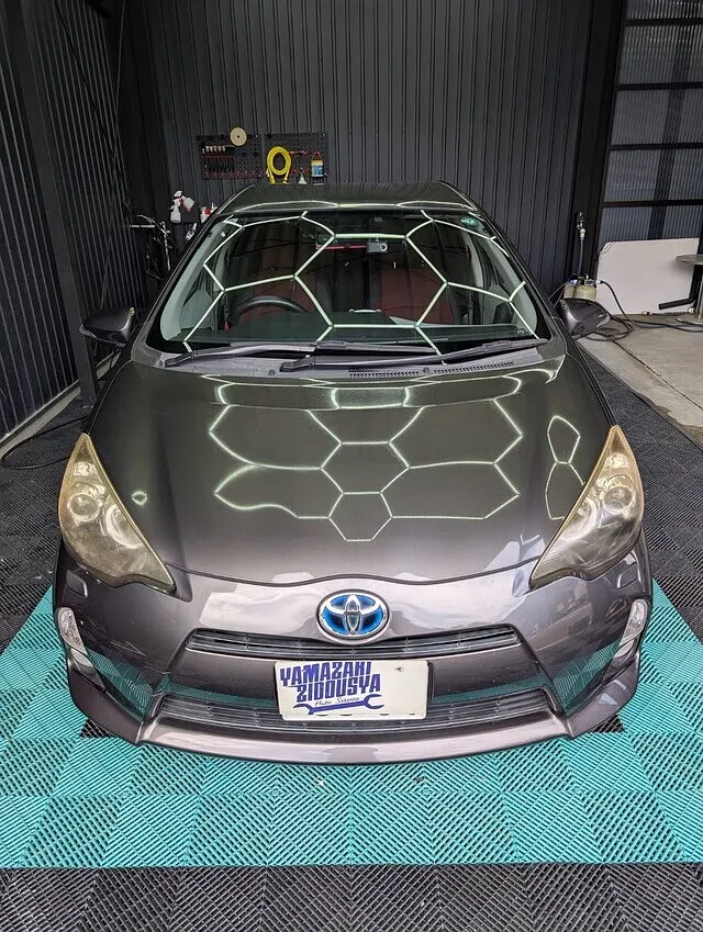 長野県千曲市｜アクア　ヘッドライトクリーニング