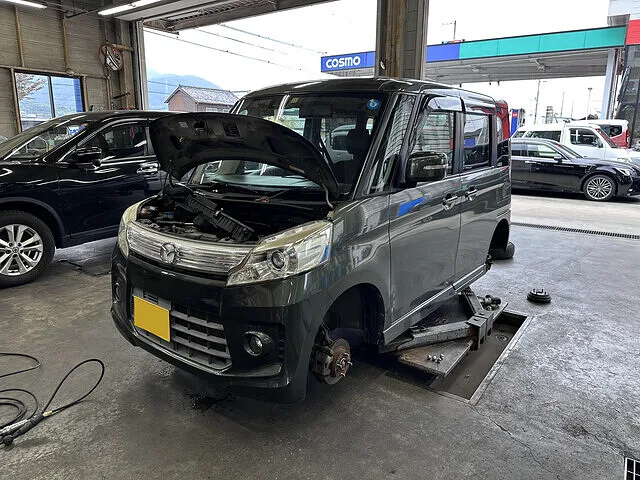 坂出市　車検　エンジンオイル交換・オイルエレメント交換　マツダ フレア｜車検・整備