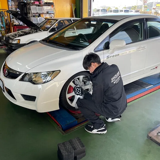 ホンダ　シビック　アライメント調整　島根