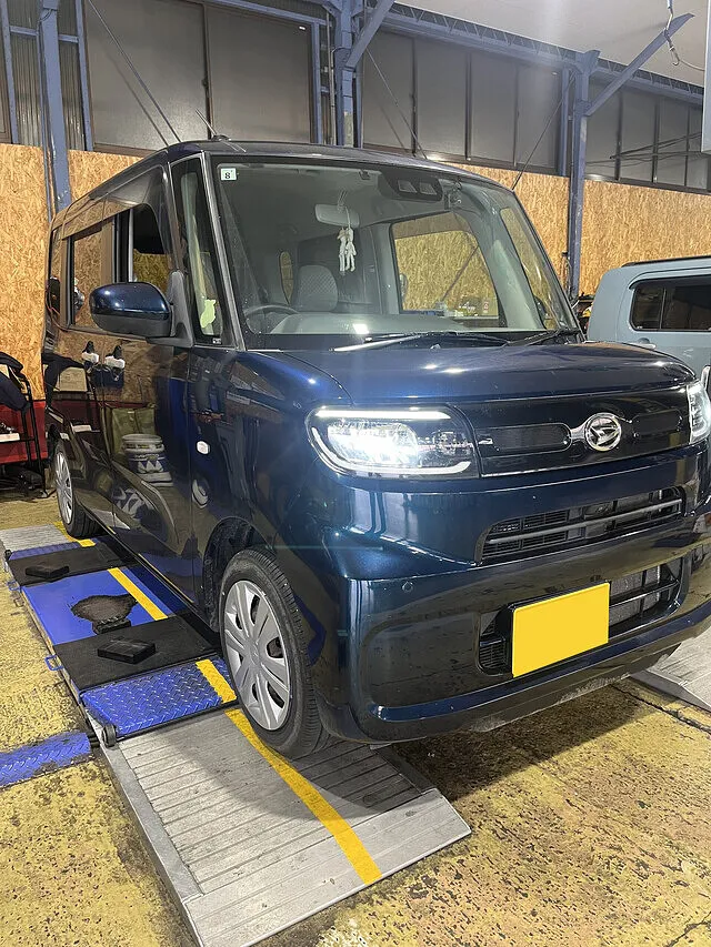 関市　法定12ヵ月点検（１年点検）　ダイハツ タント　エンジンオイル交換・オイルエレメント交換｜整備