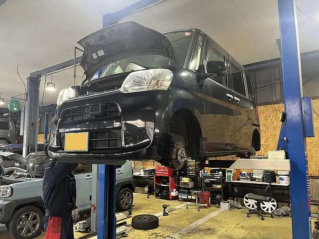 関市　車検　ファンベルト交換　ダイハツ タント｜車検・整備
