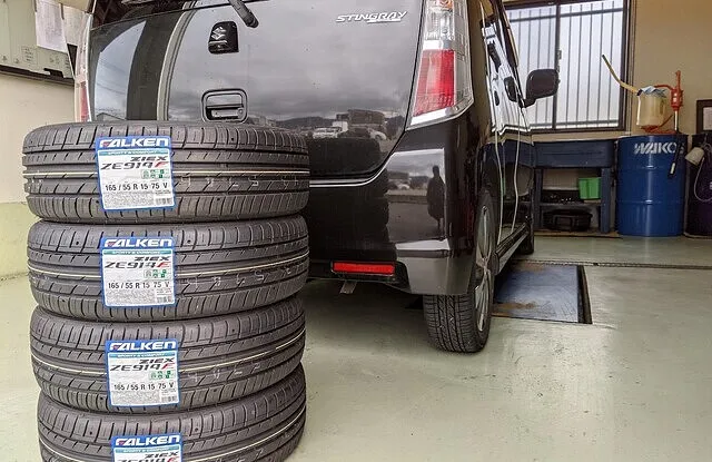 ワゴンR 商品直送 タイヤ 交換 整備 メンテナンス 安い 北九州 小倉 ワイズガレージ