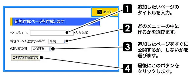 ページの追加