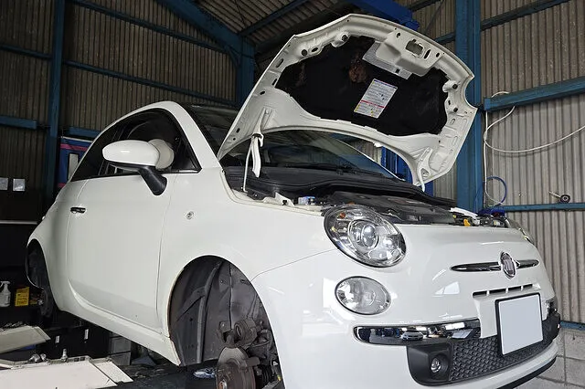 豊橋市　定期点検　ブレーキパッド交換　フィアット│車整備