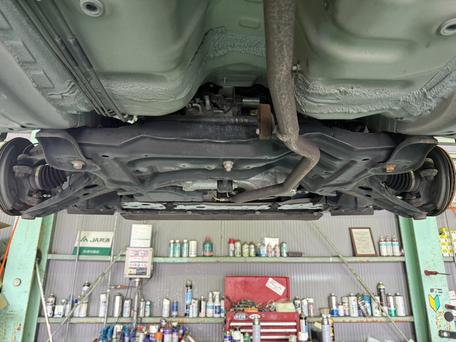 日高郡　日高川町　タント　下回り錆止め塗装