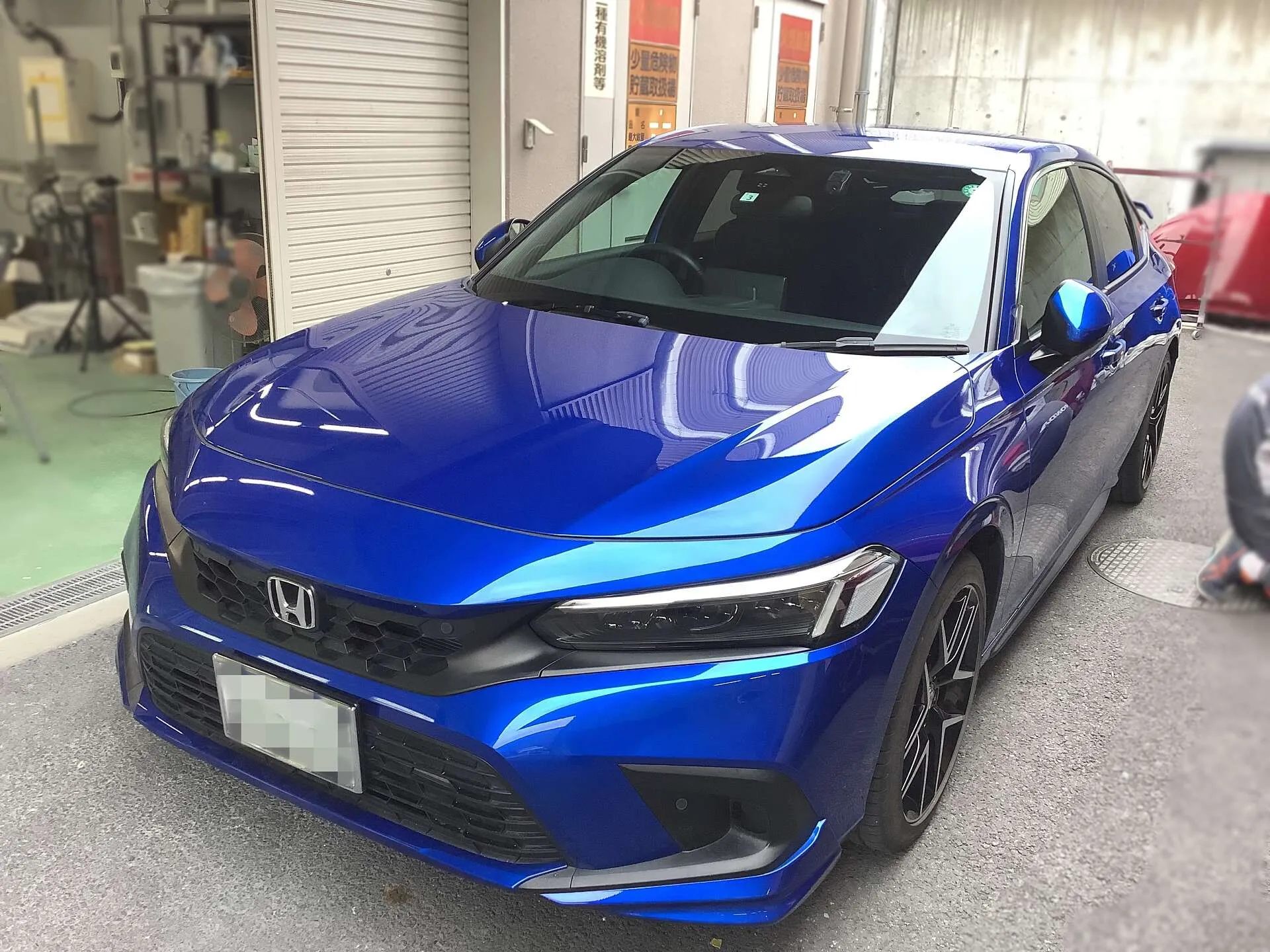 奈良市シビック ヒョウ被害修理