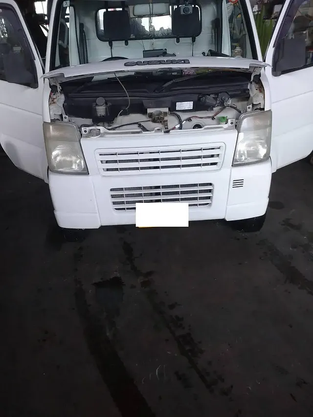 キャリートラック　ヒーター暖まらない　サーモスタット交換　むつ市