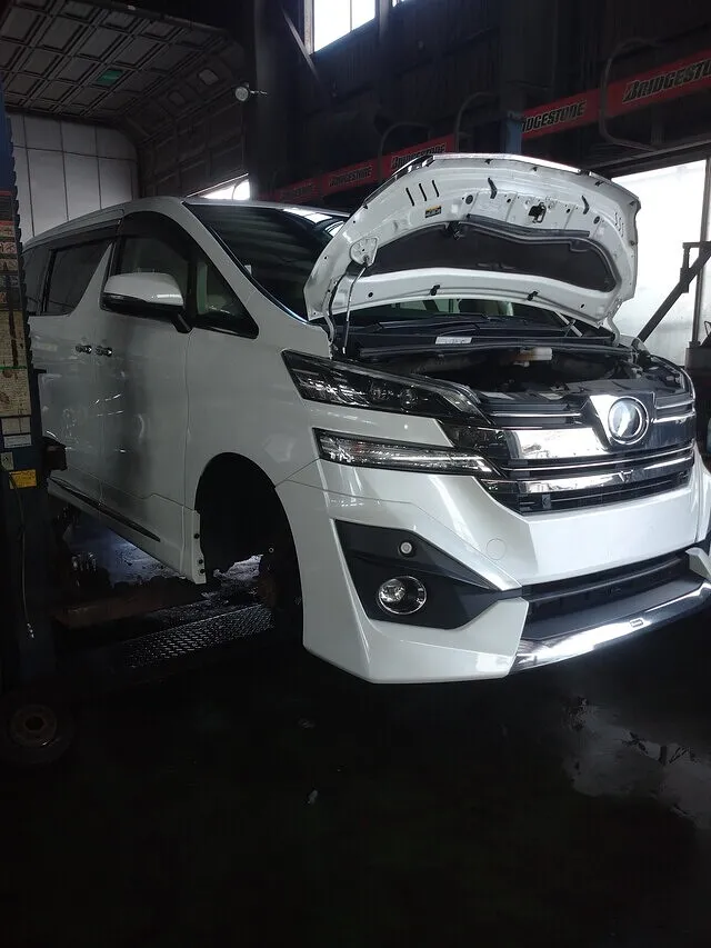 ヴェルファイア　ディスクローター研磨　ディスクパッド交換　むつ市