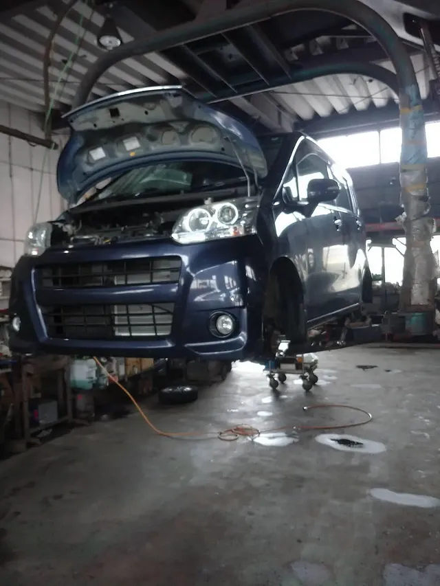 スバル　ステラ　車検整備　ディスクローター研磨　むつ市