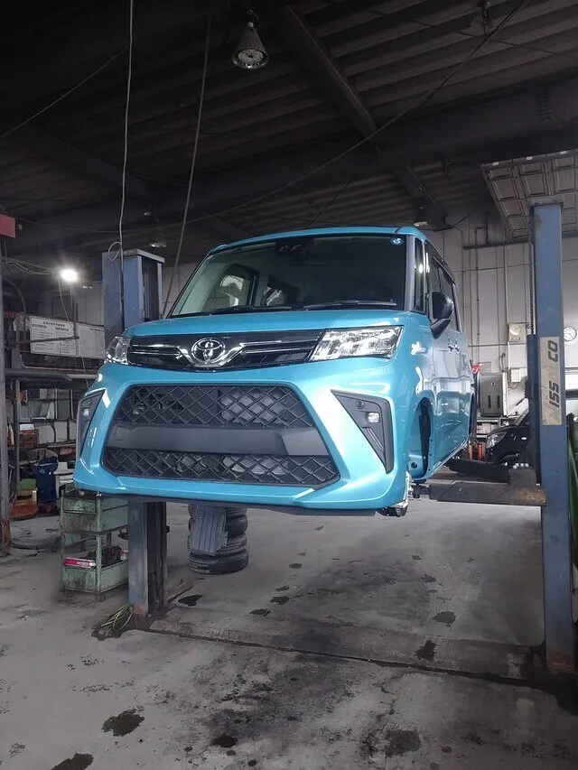 トヨタ　ルーミー　新車　下回り塩害ガード塗装　むつ市