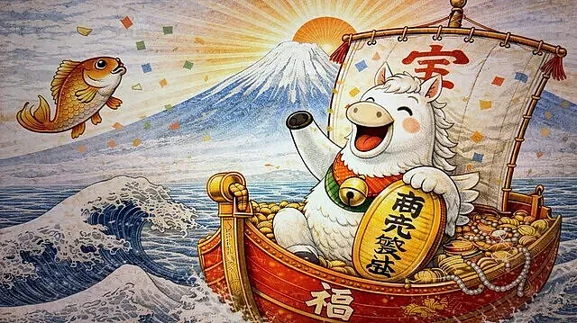 今年の干支の馬の絵を作ったので、アップしときます