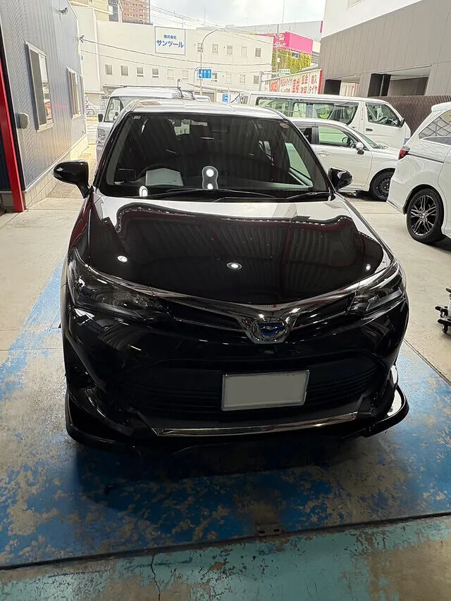 守口市　カローラ・フロントスポイラー　スタビライザー　ドロフィンアンテナ