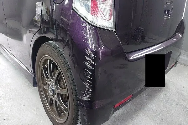 奈良市　ワゴンR　リヤバンパー板金塗装