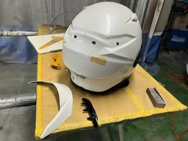 宮崎市　バイク塗装　ヘルメット塗装