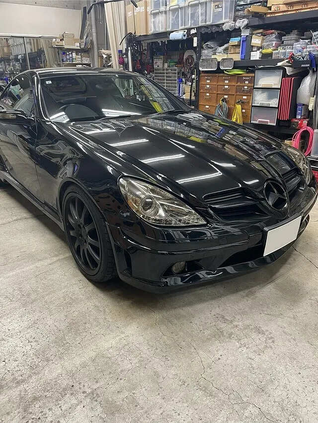 横浜市　ベンツ　SLK　フロントドアスピーカー　交換