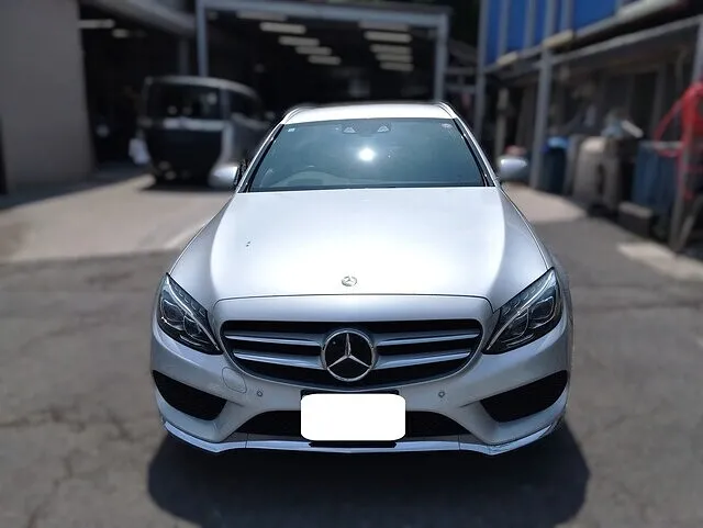 ⭐5・横浜市都筑区｜ベンツCクラス左リアドア（アルミ）板金修理＋リアクォーター修復事例｜通常交換部位を板金で対応・ディーラー費用の6割‼️