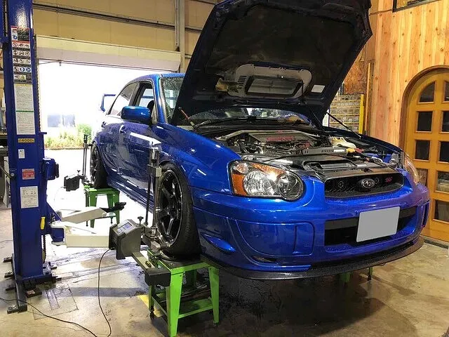 富山市　アライメント調整　インプレッサWRX GDB